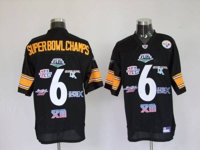 Jerseys Factory Cheap Steelers 6 Super Bowl Champion Patch Black