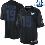 Jerseys Factory Cheap Nike Colts #19 Johnny Unitas Black With 30
