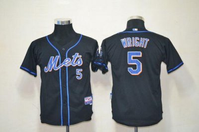 Jerseys Factory Cheap Mets #5 David Wright Black Cool Base Embro