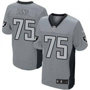 Jerseys Factory Cheap Nike Raiders #75 Howie Long Grey Shadow Me