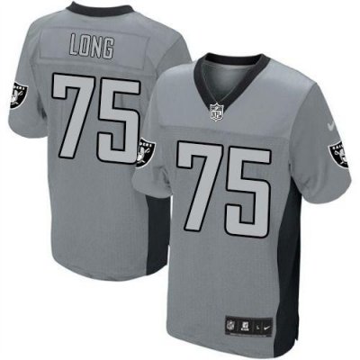 Jerseys Factory Cheap Nike Raiders #75 Howie Long Grey Shadow Me