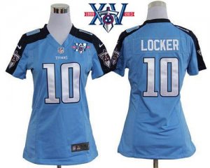 Jerseys Factory Cheap Nike Titans #10 Jake Locker Light Blue Tea