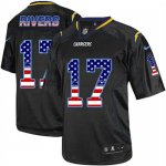 Jerseys Factory Cheap Nike Chargers #17 Philip Rivers Black Men'