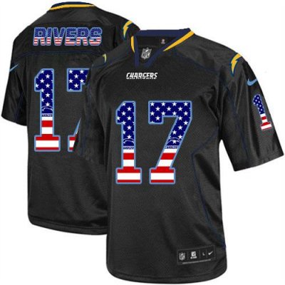 Jerseys Factory Cheap Nike Chargers #17 Philip Rivers Black Men'