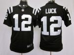 Jerseys Factory Cheap Nike Colts #12 Andrew Luck Black Shadow Me