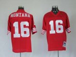 Jerseys Factory Cheap Mitchell and Ness 49ers Joe Montana #16 Em