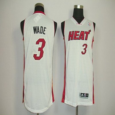 Jerseys Factory Cheap Revolution 30 Heat #3 Dwyane Wade White St