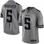 Jerseys Factory Cheap Nike Vikings #5 Teddy Bridgewater Gray Men
