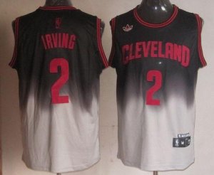 Jerseys Factory Cheap Cavaliers #2 Kyrie Irving Black/Grey Fadea