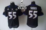 Jerseys Factory Cheap Nike Ravens #55 Terrell Suggs Black Altern