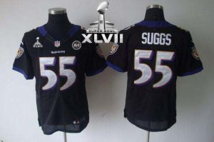 Jerseys Factory Cheap Nike Ravens #55 Terrell Suggs Black Altern