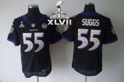 Jerseys Factory Cheap Nike Ravens #55 Terrell Suggs Black Altern