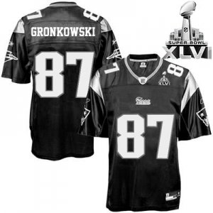 Jerseys Factory Cheap Patriots #87 Rob Gronkowski Black Shadow S