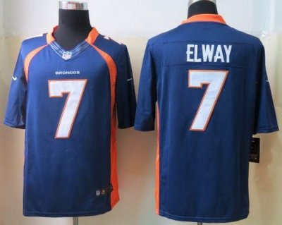 Jerseys Factory Cheap Nike Broncos #7 John Elway Navy Blue Alter