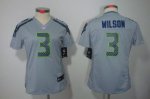 Jerseys Factory Cheap Nike Seahawks #3 Russell Wilson Grey Alter