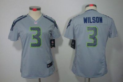 Jerseys Factory Cheap Nike Seahawks #3 Russell Wilson Grey Alter