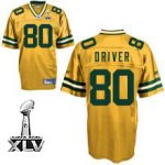 Jerseys Factory Cheap Packers #80 Donald Driver Yellow Super Bow