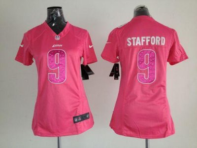 Jerseys Factory Cheap Nike Lions #9 Matthew Stafford Pink Sweeth