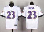 Jerseys Factory Cheap Nike Ravens #23 Chykie Brown White Men's S