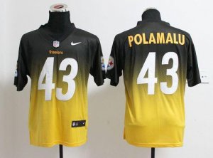 Jerseys Factory Cheap Nike Steelers #43 Troy Polamalu Black/Gold