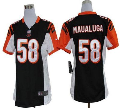 Jerseys Factory Cheap Nike Bengals #58 Rey Maualuga Black Team C