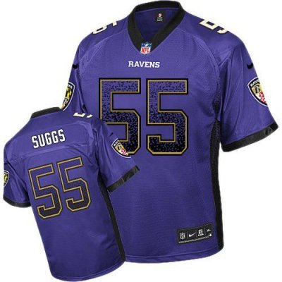 Jerseys Factory Cheap Nike Ravens #55 Terrell Suggs Purple Team