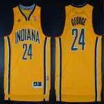 Jerseys Factory Cheap Pacers #24 Paul George Yellow Alternate St