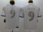 Jerseys Factory Cheap Nike Ravens #9 Justin Tucker White Men's S