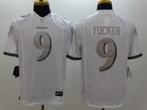 Jerseys Factory Cheap Nike Ravens #9 Justin Tucker White Men's S