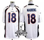 Jerseys Factory Cheap Nike Broncos #18 Peyton Manning White Supe