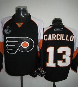 Jerseys Factory Cheap Flyers #13 Daniel Carcillo Embroidered Bla