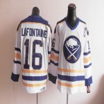 Jerseys Factory Cheap CCM Throwback Sabres #16 Lafontaine White