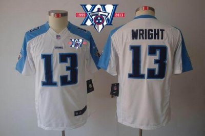 Jerseys Factory Cheap Nike Titans #13 Kendall Wright White With