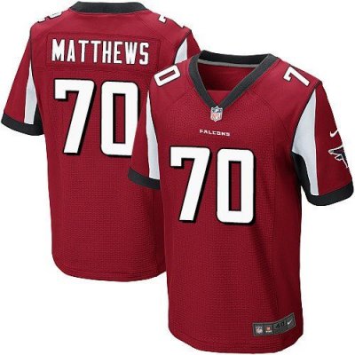 Jerseys Factory Cheap Nike Falcons #70 Jake Matthews Red Team Co