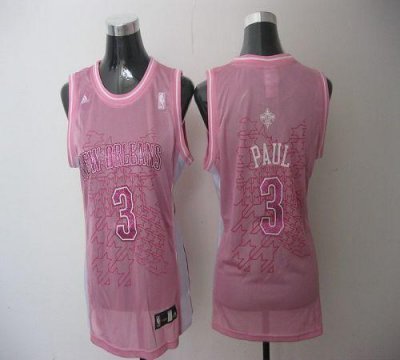 Jerseys Factory Cheap Hornets #3 Chris Paul Pink Women Fashion E