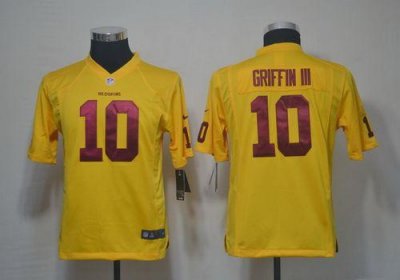Jerseys Factory Cheap Nike Redskins #10 Robert Griffin III Yello