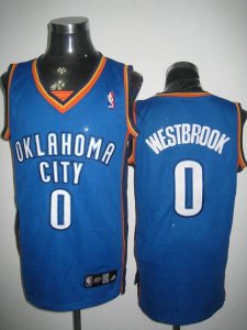Jerseys Factory Cheap Thunder #0 Russell Westbrook Stitched Blue