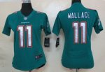 Jerseys Factory Cheap Nike Dolphins #11 Mike Wallace Aqua Green