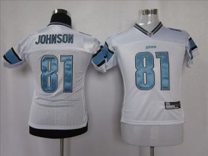 Jerseys Factory Cheap Lions #81 Calvin Johnson White Embroidered