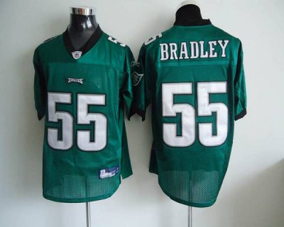 Jerseys Factory Cheap Eagles #55 Stewart Bradley Light Green Sti