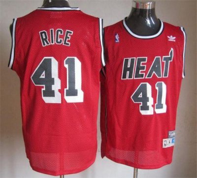 Jerseys Factory Cheap Heat #41 Glen Rice Red Throwback Stitched