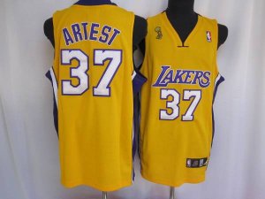Jerseys Factory Cheap Lakers #37 Ron Artest Embroidered Yellow C