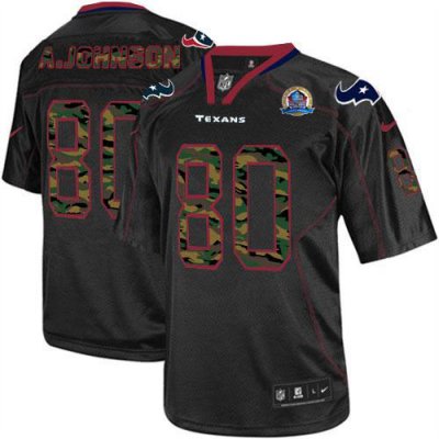 Jerseys Factory Cheap Nike Texans #80 Andre Johnson Black With H