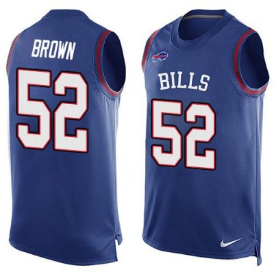 Jerseys Factory Cheap Nike Bills #52 Preston Brown Royal Blue Te