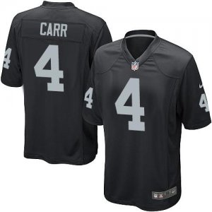 Jerseys Factory Cheap Nike Raiders #4 Derek Carr Black Team Colo