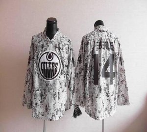 Jerseys Factory Cheap Oilers #14 Jordan Eberle Camouflage Embroi