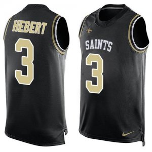 Jerseys Factory Cheap Nike Saints #3 Bobby Hebert Black Team Col