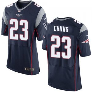 Jerseys Factory Cheap Nike Patriots #23 Patrick Chung Navy Blue