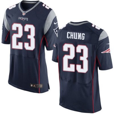 Jerseys Factory Cheap Nike Patriots #23 Patrick Chung Navy Blue