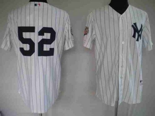 Jerseys Factory Cheap Yankees #52 C.C. Sabathia Embroidered Whit